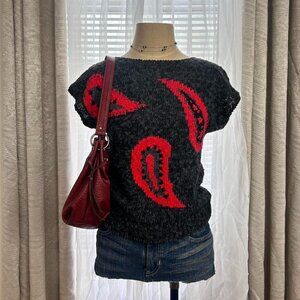 Women's Navy and Red Vest